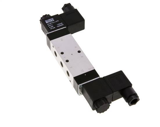 5/3 G1/8'' Center Closed Solenoid Valve 230V AC 3-10bar/42-140psi Airtec