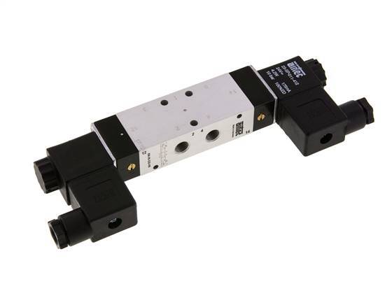 5/3 G1/8'' Center Closed Solenoid Valve 24V DC 3-10bar/42-140psi Airtec