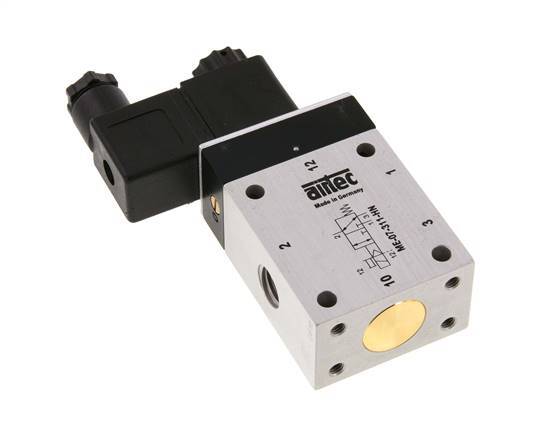 3/2 G1/4'' (G1/8'') Solenoid Valve External Pilot 12V DC 0-10bar/0-140psi Airtec