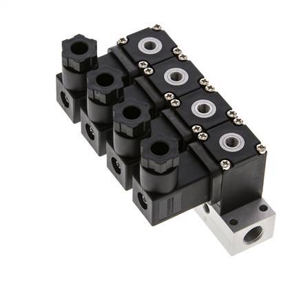 4x3/2 M5 NC Solenoid Valve 12V DC -0.95-8bar/-13.2-112psi Airtec