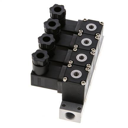 4x3/2 M5 NC Solenoid Valve 12V DC -0.95-8bar/-13.2-112psi Airtec