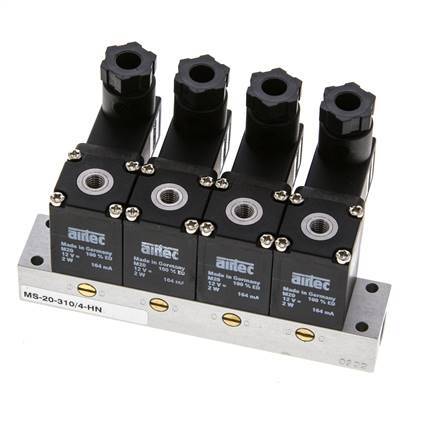 4x3/2 M5 NC Solenoid Valve 12V DC -0.95-8bar/-13.2-112psi Airtec
