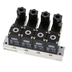 4x3/2 M5 NC Solenoid Valve 12V DC -0.95-8bar/-13.2-112psi Airtec