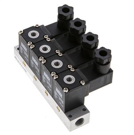4x3/2 M5 NC Solenoid Valve 12V DC -0.95-8bar/-13.2-112psi Airtec
