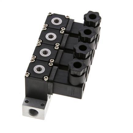 4x3/2 M5 NC Solenoid Valve 12V DC -0.95-8bar/-13.2-112psi Airtec