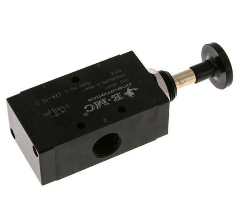 3/2 G1/2'' Axial Hand Lever Valve 0-8bar/0-112psi E.MC