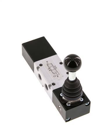 5/3 G1/8'' Center Closed Hand Lever Valve -0.95-10bar/-13.2-140psi
