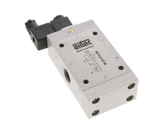 3/2 G1/2'' NC Solenoid Valve 115V AC 1-10bar/14-140psi Airtec
