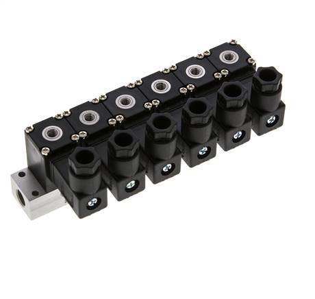 6x3/2 M5 NC Solenoid Valve 12V DC -0.95-8bar/-13.2-112psi Airtec