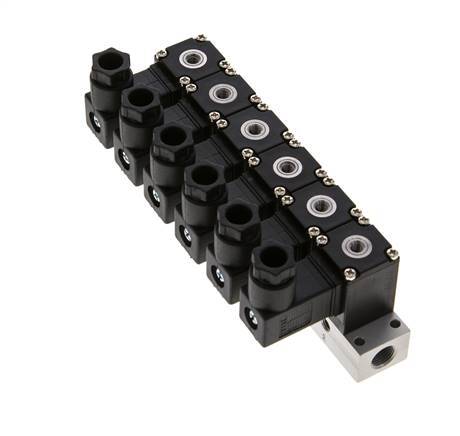 6x3/2 M5 NC Solenoid Valve 12V DC -0.95-8bar/-13.2-112psi Airtec