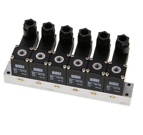 6x3/2 M5 NC Solenoid Valve 12V DC -0.95-8bar/-13.2-112psi Airtec
