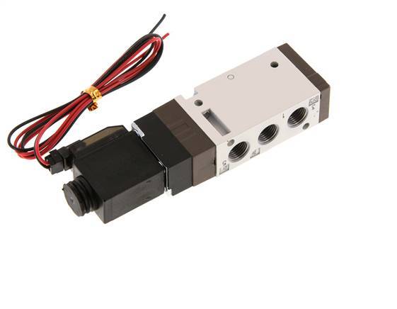 5/2 G1/8'' Solenoid Valve 24V DC 1.5-10bar/21.0-140psi 2-pin Plug YPC