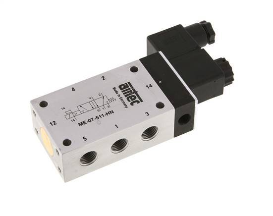 5/2 G1/4'' (G1/8'') Solenoid Valve External Pilot 115V AC -0.95-10bar/-13.2-140psi Airtec