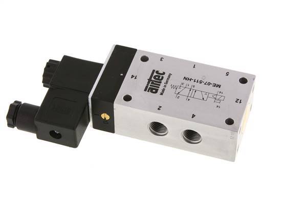 5/2 G1/4'' (G1/8'') Solenoid Valve External Pilot 115V AC -0.95-10bar/-13.2-140psi Airtec