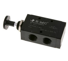 3/2 G1/2'' Axial Hand Lever Valve Detent 0-8bar/0-112psi E.MC