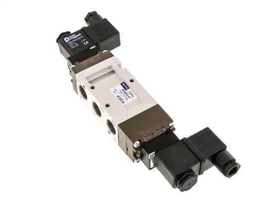 5/3 G3/8'' Pressure Center Solenoid Valve 230V AC 2-10bar/28-140psi YPC