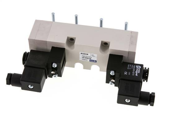 5/3 ISO 5599-2 Exhaust Center Solenoid Valve 24V DC 2-10bar/28-140psi YPC