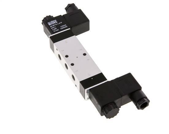 5/3 G1/8'' Pressure Center Solenoid Valve 12V DC 3-10bar/42-140psi Airtec