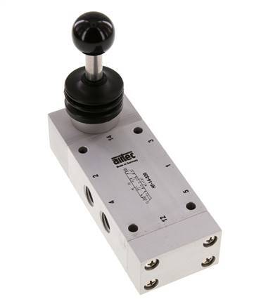 5/3 G1/4'' Center Closed Hand Lever Valve 0-12bar/0-168psi Airtec
