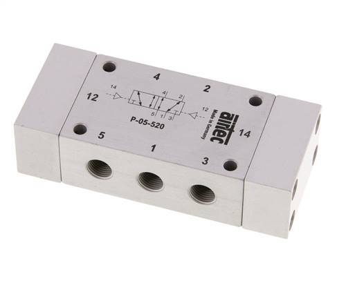 5/2 G1/8'' Bistable Air Pilot Valve 0-10bar/0-140psi Airtec