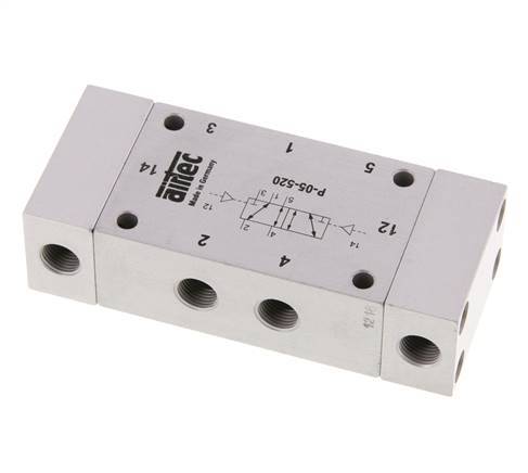 5/2 G1/8'' Bistable Air Pilot Valve 0-10bar/0-140psi Airtec