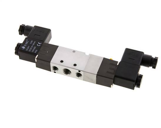 5/3 G1/4'' (G1/8'') Pressure Center Solenoid Valve 24V AC 1.5-8bar/21.0-112psi E.MC