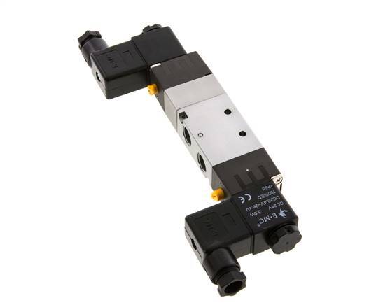 5/3 G1/4'' (G1/8'') Pressure Center Solenoid Valve 24V AC 1.5-8bar/21.0-112psi E.MC
