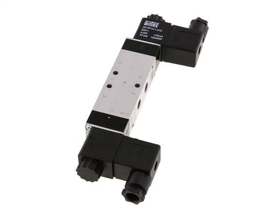 5/3 G1/8'' Exhaust Center Solenoid Valve 230V AC 3-10bar/42-140psi Airtec