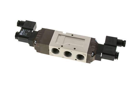 5/3 G1/2'' Exhaust Center Solenoid Valve 24V DC 2-10bar/28-140psi YPC