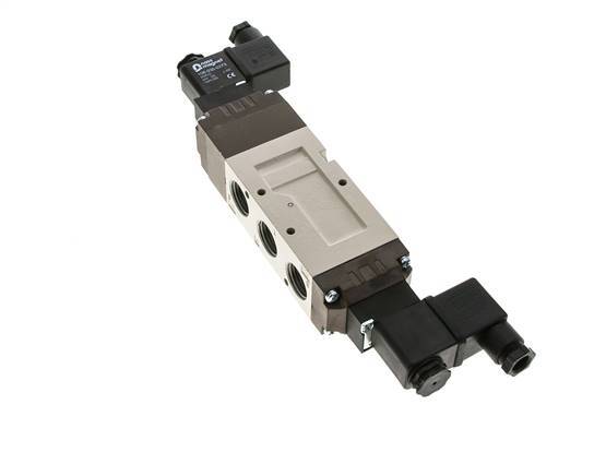 5/3 G1/2'' Exhaust Center Solenoid Valve 24V DC 2-10bar/28-140psi YPC