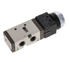 5/2 G1/4'' (G1/8'') Push Button Valve Black 0-8bar/0-112psi YPC