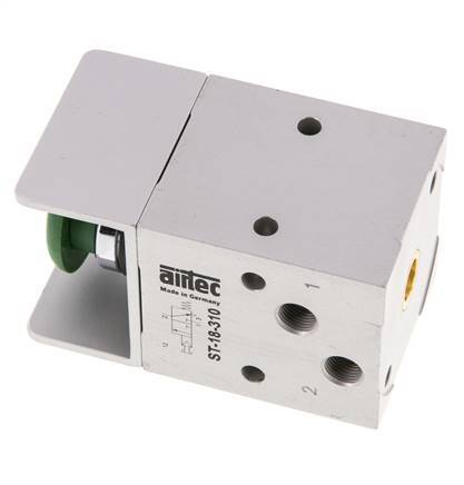 3/2 G1/8'' NC Safety Button Valve 3-10bar/42-140psi Airtec
