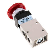 3/2 G1/4'' Emergency Stop Button Valve Red 0-8bar/0-112psi YPC