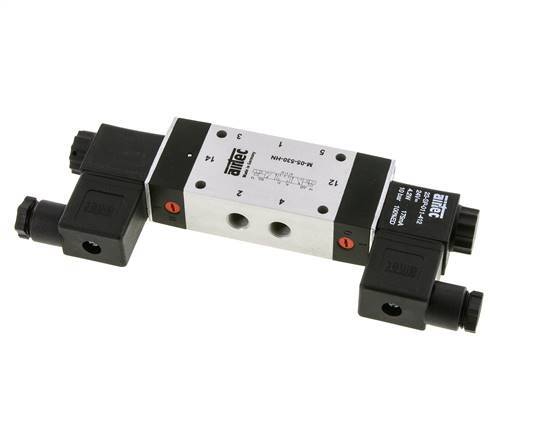 5/3 G1/8'' Center Closed Solenoid Valve 230V AC 3-8bar/42-112psi Airtec