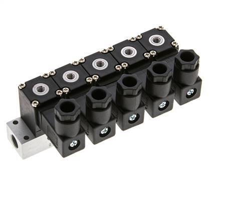 5x3/2 M5 NC Solenoid Valve 24V DC -0.95-8bar/-13.2-112psi Airtec