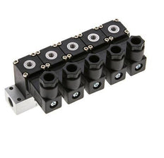 5x3/2 M5 NC Solenoid Valve 24V DC -0.95-8bar/-13.2-112psi Airtec