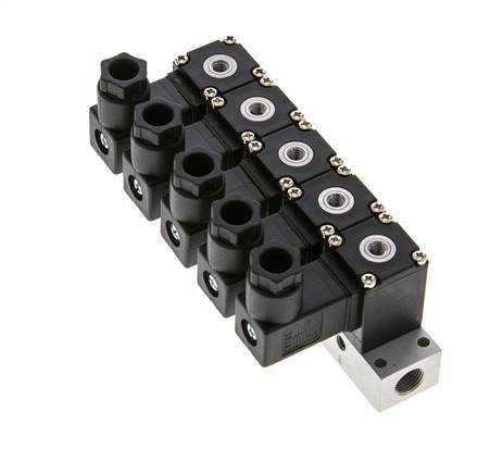 5x3/2 M5 NC Solenoid Valve 24V DC -0.95-8bar/-13.2-112psi Airtec