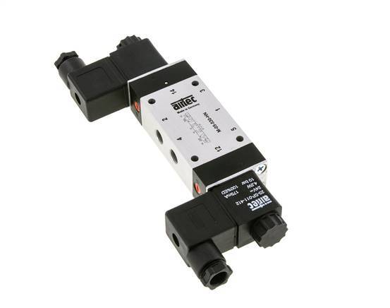 5/3 G1/8'' Center Closed Solenoid Valve 12V DC 3-8bar/42-112psi Airtec