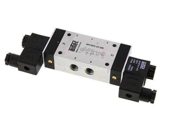 5/2 G1/4'' (G1/8'') Bistable Solenoid Valve External Pilot 24V DC 0-10bar/0-140psi Airtec