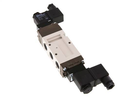 5/3 G3/8'' Exhaust Center Solenoid Valve 24V DC 2-10bar/28-140psi YPC
