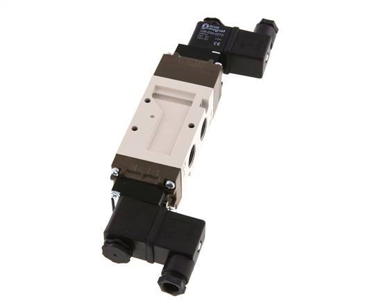 5/3 G3/8'' Exhaust Center Solenoid Valve 24V DC 2-10bar/28-140psi YPC