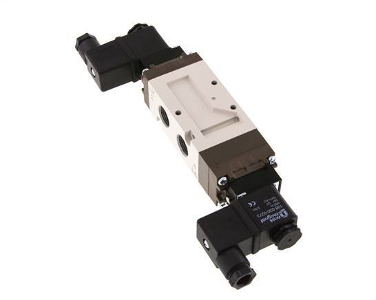 5/3 G3/8'' Exhaust Center Solenoid Valve 24V DC 2-10bar/28-140psi YPC