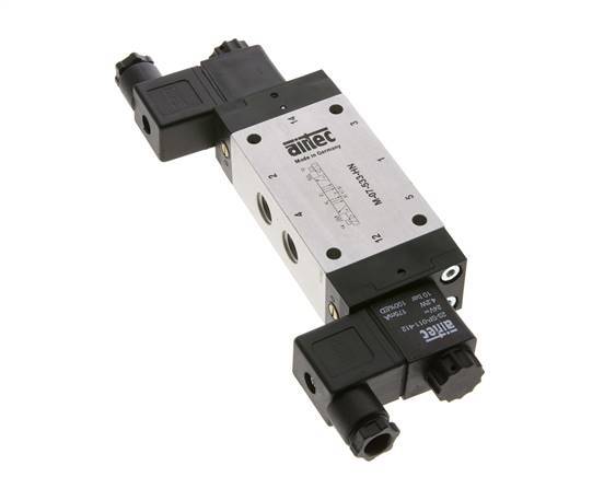 5/3 G1/4'' Exhaust Center Solenoid Valve 230V AC 3-8bar/42-112psi Airtec