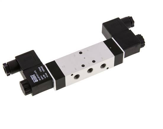 5/3 G1/8'' Pressure Center Solenoid Valve 24V DC 3-10bar/42-140psi Airtec