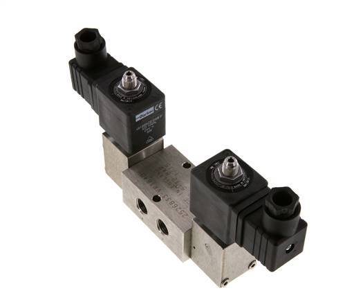 5/2 G1/4'' Bistable Solenoid Valve Stainless Steel 24V DC 2-12bar/28-168psi