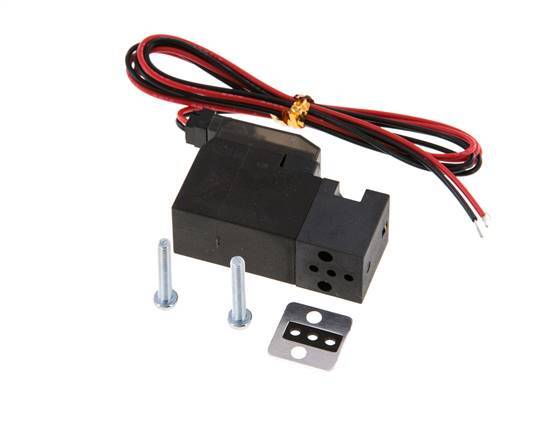3/2 Flange NC Solenoid Valve 24V DC 0-8bar/0-112psi 2-pin Plug YPC