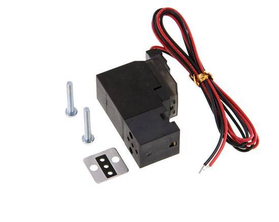 3/2 Flange NC Solenoid Valve 24V DC 0-8bar/0-112psi 2-pin Plug YPC