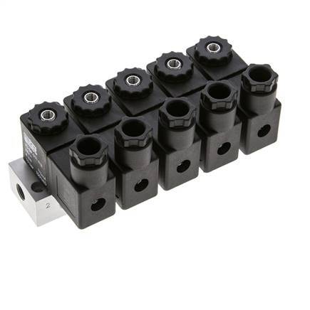 5x3/2 G1/8'' NC Solenoid Valve 24V DC -0.95-10bar/-13.2-140psi Airtec