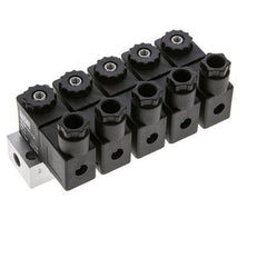 5x3/2 G1/8'' NC Solenoid Valve 24V DC -0.95-10bar/-13.2-140psi Airtec