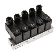 5x3/2 G1/8'' NC Solenoid Valve 24V DC -0.95-10bar/-13.2-140psi Airtec